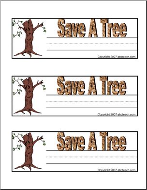 Desk Tag: Save a Tree
