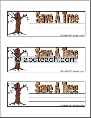 Desk Tag: Save a Tree