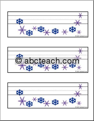 Desk Tag: Snowflakes (3)