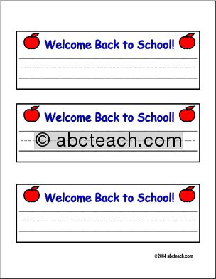 Desk Tag: Welcome Back to School!