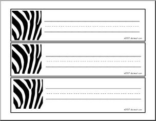 Desk Tag: African Animal – Zebra