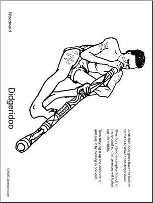 Coloring Page: Didgeridoo