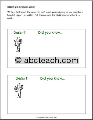Did You Know? Desert