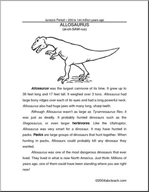 Fact Page: Dinosaur – Allosaurus