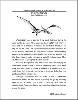 Fact Page: Dinosaur – Pteranodon