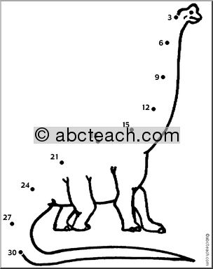 Dot to Dot: Dino- Brachiosaurus (by 3s)