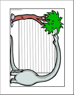 Border Paper: Dinosaur  (color)