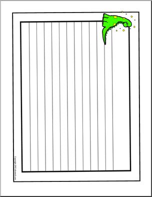Border Paper: Dinosaur (color)