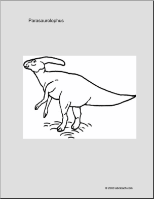Coloring Page: Dinosaur – Parasaurolophus