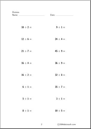 with factors up to 100 (set 2) Division