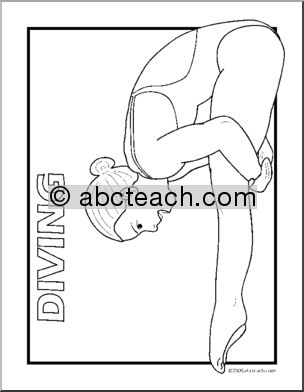 Coloring Page: Sport – Diving