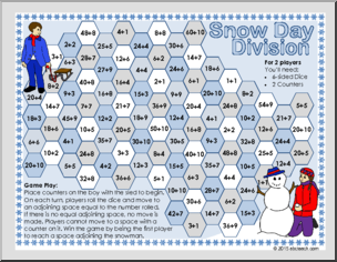 Math Game: Winter Snow Day – Division