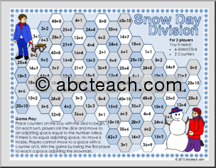Math Game: Winter Snow Day – Division
