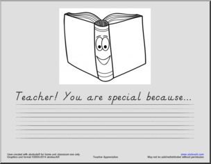 Writing Prompt: Teacher Appreciation – You are special because…