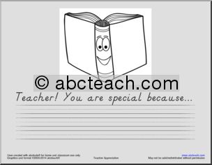 Writing Prompt: Teacher Appreciation – You are special because…