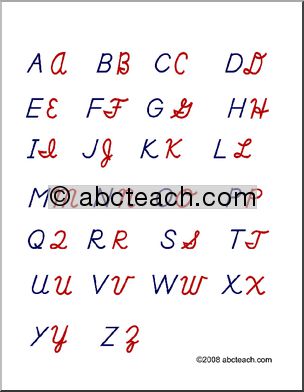 Chart: Upper case Alphabet (DN-Style Font)