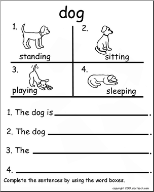 Beginning Writing Practice, Set 5 (dog)