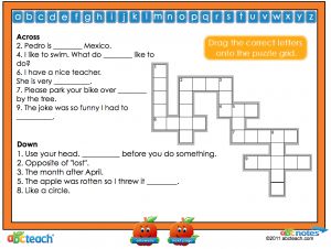 Interactive: Notebook: Phonics: Dolch Set 5: Crossword