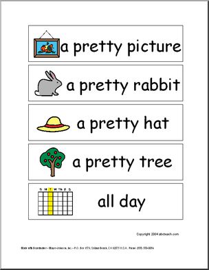 Word Wall: Sight Word Phrases (pictures) (set 4)