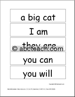 Word Wall: Sight Word Phrases (set 7)