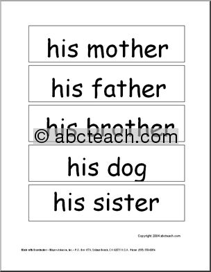 Word Wall: Sight Word Phrases (set 8)
