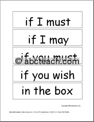 Word Wall: Sight Word Phrases (set 1)