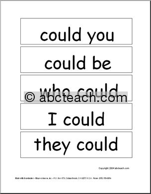 Word Wall: Sight Word Phrases (set 9)