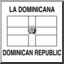 Clip Art: Flags: Dominican Republic (coloring page)