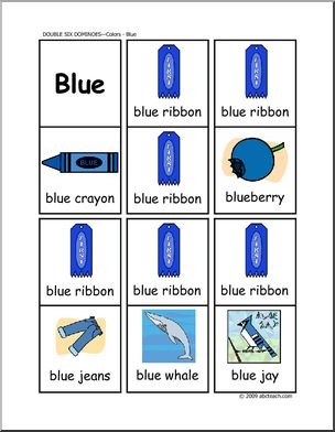Dominoes: Colors – Blue