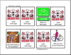 Dominoes: Bike Safety Theme