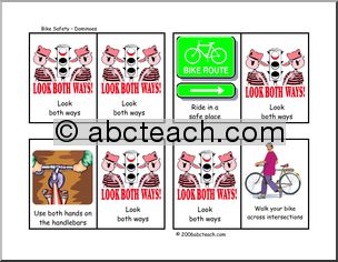 Dominoes: Bike Safety Theme