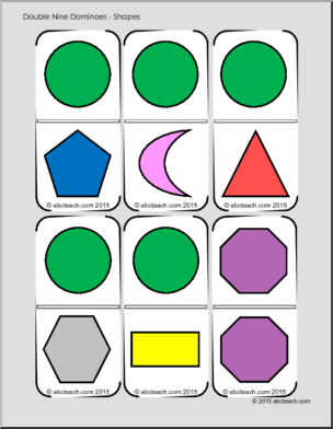 Double Nine Dominoes – Shapes Math
