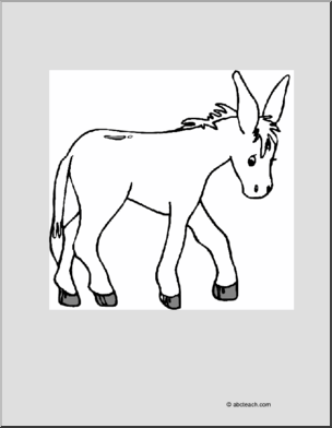 Coloring Page: Donkey