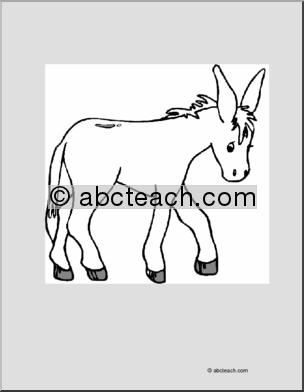 Coloring Page: Donkey