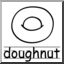 Clip Art: Basic Words: Doughnut B&W (poster)