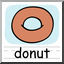 Clip Art: Basic Words: Donut Color (poster)
