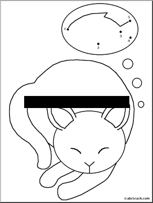 Dot to Dot: Dreaming Cat (to 5)