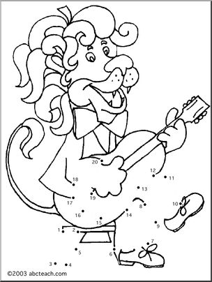 Dot to Dot: Lion and Guitar (to 20)