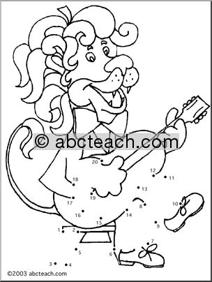 Dot to Dot: Lion and Guitar (to 20)