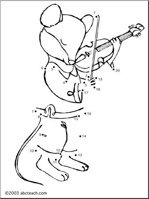 Dot to Dot: Mouse and Violin (to 20)