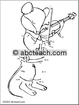 Dot to Dot: Mouse and Violin (to 20)