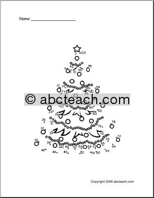 Dot to Dot: Christmas Tree (by 2s)