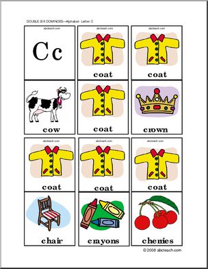 Dominoes: Letter Cc (color)