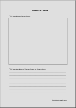 Draw and Write: Rain Forest