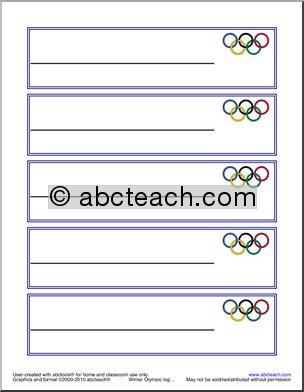 Desk Tags: Olympics: Logo (Blue)