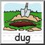 Clip Art: Basic Words: Dug Color (poster)