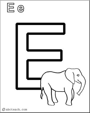 Coloring Page: Alphabet- E