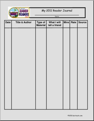 Learning Clubs: Eager Readers Reading Journal (upper elem/middle)