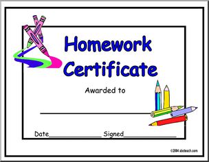 Certificate: Homework
