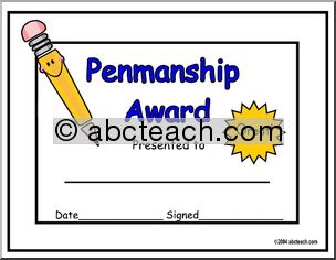 Certificate: Penmanship 2